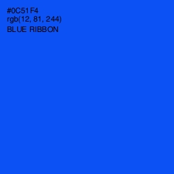 #0C51F4 - Blue Ribbon Color Image