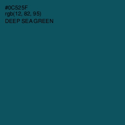 #0C525F - Deep Sea Green Color Image