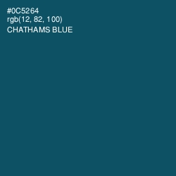 #0C5264 - Chathams Blue Color Image