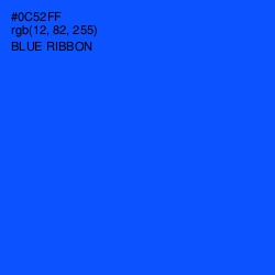 #0C52FF - Blue Ribbon Color Image