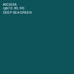 #0C535A - Deep Sea Green Color Image