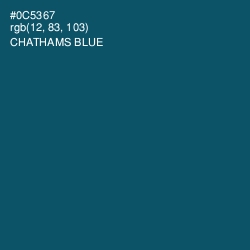 #0C5367 - Chathams Blue Color Image