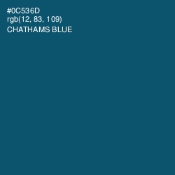 #0C536D - Chathams Blue Color Image