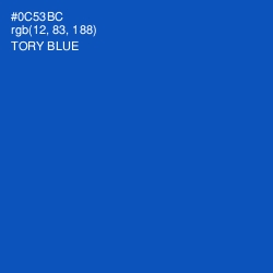 #0C53BC - Tory Blue Color Image