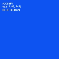 #0C53F1 - Blue Ribbon Color Image