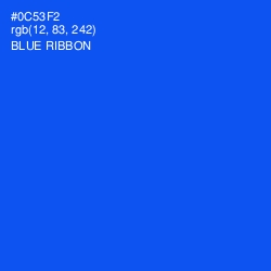 #0C53F2 - Blue Ribbon Color Image