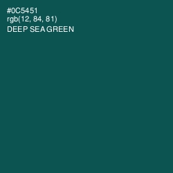 #0C5451 - Deep Sea Green Color Image