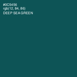 #0C5456 - Deep Sea Green Color Image