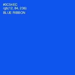 #0C54EC - Blue Ribbon Color Image