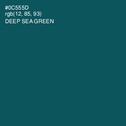 #0C555D - Deep Sea Green Color Image