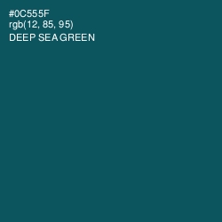 #0C555F - Deep Sea Green Color Image