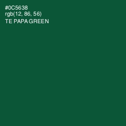 #0C5638 - Te Papa Green Color Image