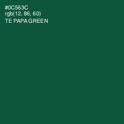 #0C563C - Te Papa Green Color Image