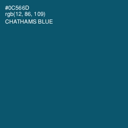 #0C566D - Chathams Blue Color Image