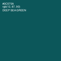 #0C575A - Deep Sea Green Color Image