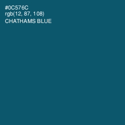 #0C576C - Chathams Blue Color Image