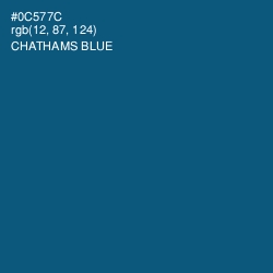 #0C577C - Chathams Blue Color Image