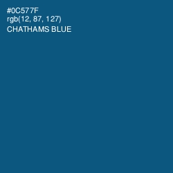 #0C577F - Chathams Blue Color Image