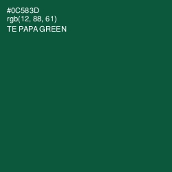 #0C583D - Te Papa Green Color Image