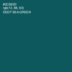 #0C585D - Deep Sea Green Color Image