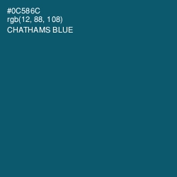 #0C586C - Chathams Blue Color Image