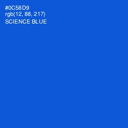 #0C58D9 - Science Blue Color Image