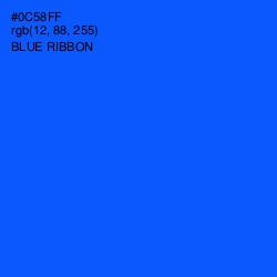 #0C58FF - Blue Ribbon Color Image