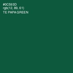 #0C593D - Te Papa Green Color Image