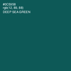 #0C5958 - Deep Sea Green Color Image