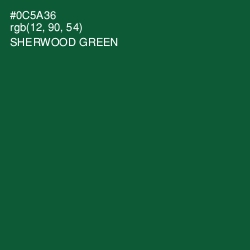 #0C5A36 - Sherwood Green Color Image