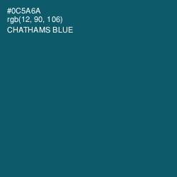 #0C5A6A - Chathams Blue Color Image