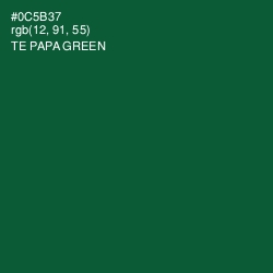 #0C5B37 - Te Papa Green Color Image