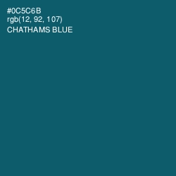 #0C5C6B - Chathams Blue Color Image