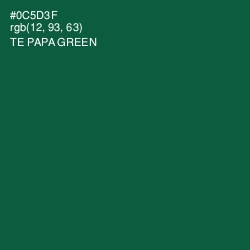 #0C5D3F - Te Papa Green Color Image