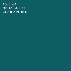 #0C5D64 - Chathams Blue Color Image