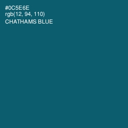 #0C5E6E - Chathams Blue Color Image