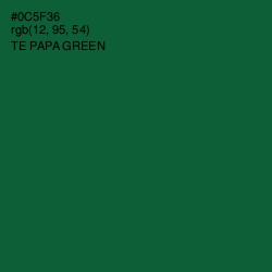 #0C5F36 - Te Papa Green Color Image