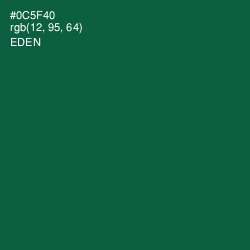 #0C5F40 - Eden Color Image