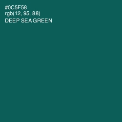 #0C5F58 - Deep Sea Green Color Image