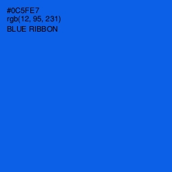 #0C5FE7 - Blue Ribbon Color Image