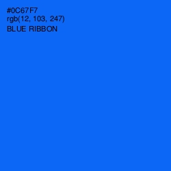 #0C67F7 - Blue Ribbon Color Image