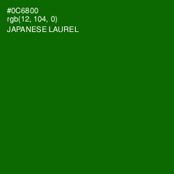 #0C6800 - Japanese Laurel Color Image