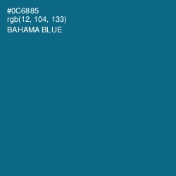 #0C6885 - Bahama Blue Color Image