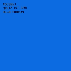 #0C6BE1 - Blue Ribbon Color Image