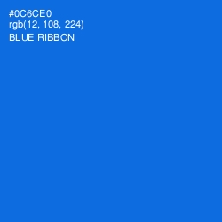 #0C6CE0 - Blue Ribbon Color Image