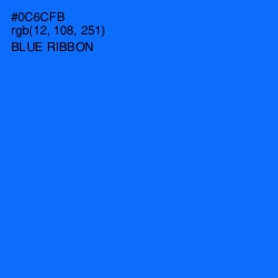 #0C6CFB - Blue Ribbon Color Image