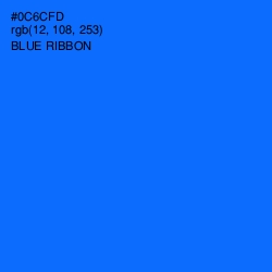 #0C6CFD - Blue Ribbon Color Image