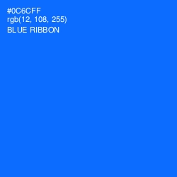 #0C6CFF - Blue Ribbon Color Image