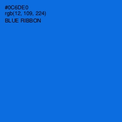 #0C6DE0 - Blue Ribbon Color Image