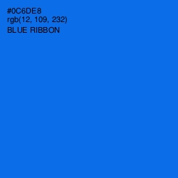 #0C6DE8 - Blue Ribbon Color Image